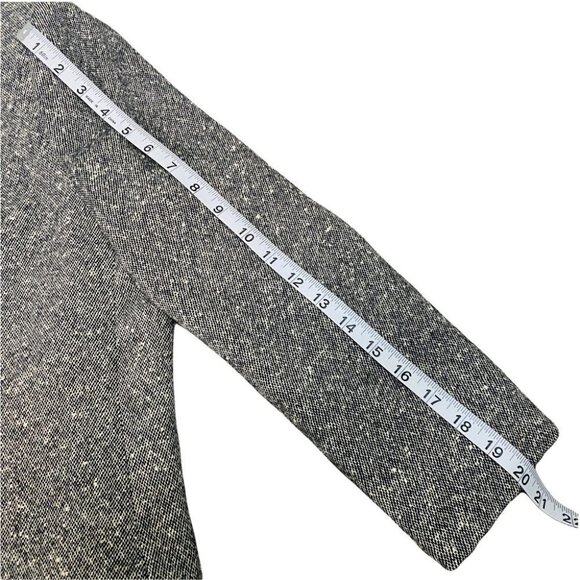 CARLISLE Vintage Wool Blazer Salt 'n' Pepper Tweed Style Jacket Black White 10 - Picture 6 of 12